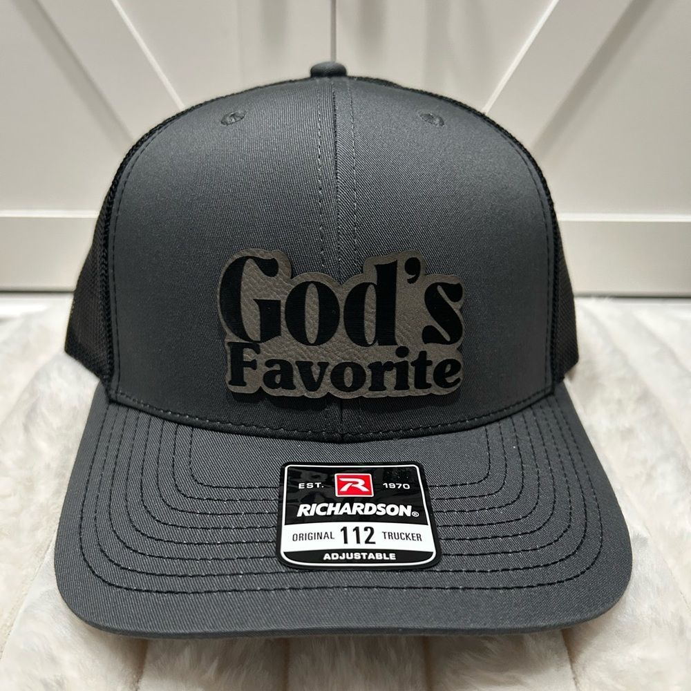 God’s Favorite laser engraved Richardson trucker hat.